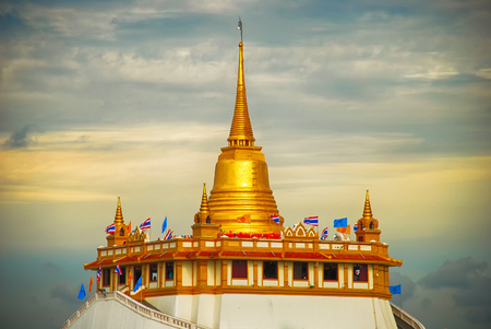 Wat Saket (Golden Mountain) Bangkok, Thailandの写真素材
