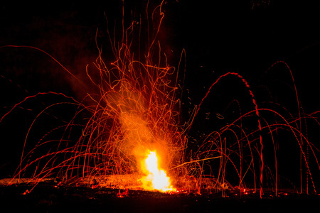 Explosion in fire