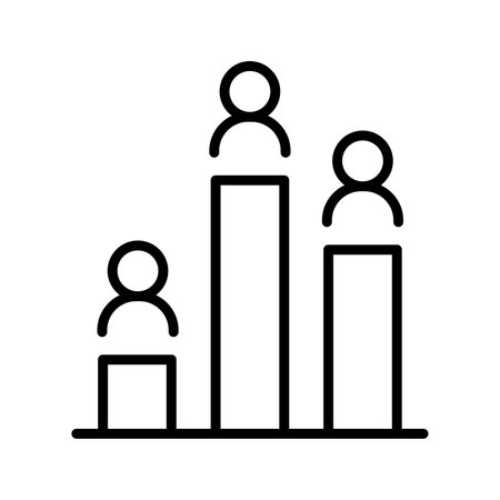 score ranking line iconのイラスト素材