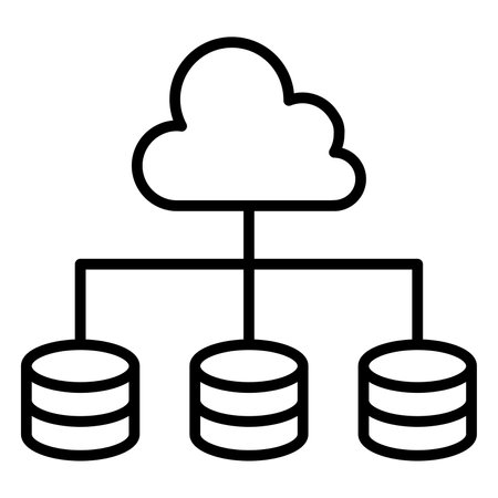 Cloud server line iconのイラスト素材