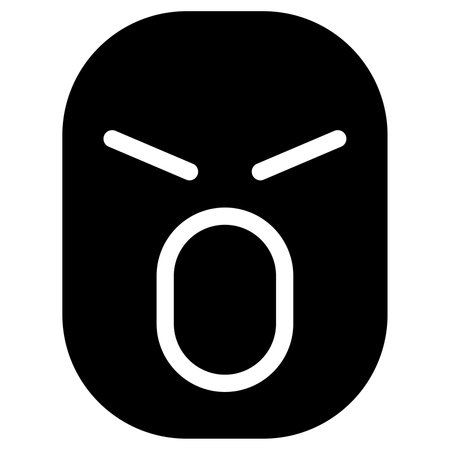 Angry face iconのイラスト素材