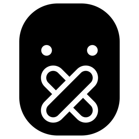 Stop speaking face iconのイラスト素材