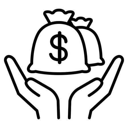 Donate money iconのイラスト素材