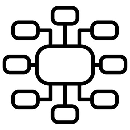 mind map diagram iconのイラスト素材