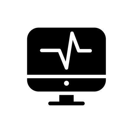 Heart pulse monitoring iconのイラスト素材