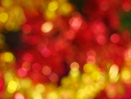 Abstract Christmas background, red and yellow bokeh.の写真素材