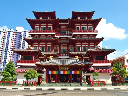 Buddha Tooth Relic Temple in China Town Singapore.のeditorial素材