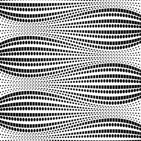 Abstract halftone pattern. Vector halftone dots background for design banners, posters, business projects, pop art texture, covers. Geometric black and white texture.のイラスト素材