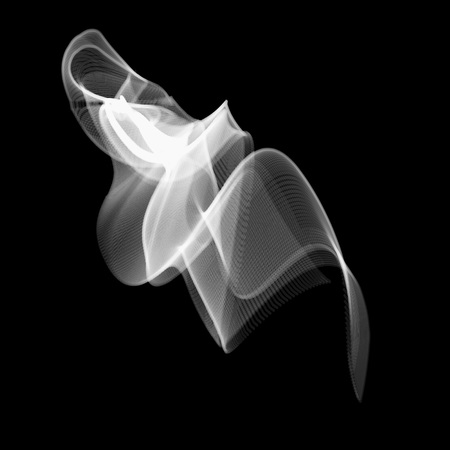 White vector wave. Stylish futuristic background. EPS10