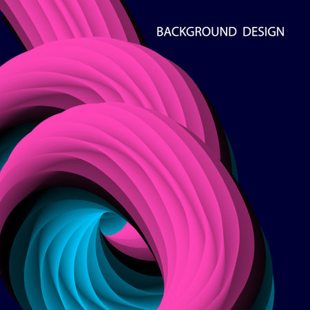 Colorful liquid wave. Abstract background with fluid 3d shape and gradient texture.のイラスト素材