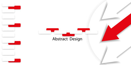 Geometric stylish white background with arrows. Abstract technological background with paper cut layers. Vector design element for banners, posters, covers.のイラスト素材