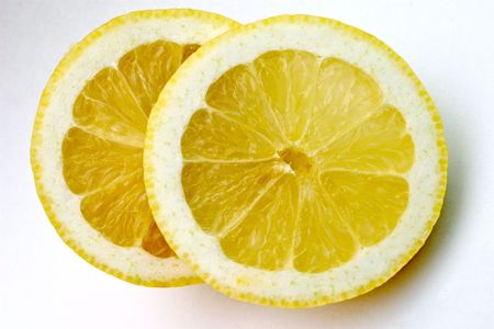 Two Lemon Slicesの写真素材
