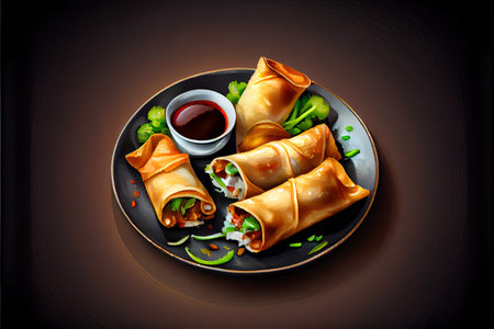 Chinese Spring Rolls Food
