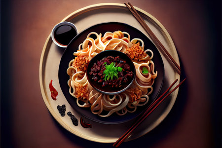 Chinese Zha Jiang Mian Foodの写真素材