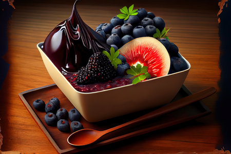 Brazilian AÃ§aÃ­ foodの写真素材