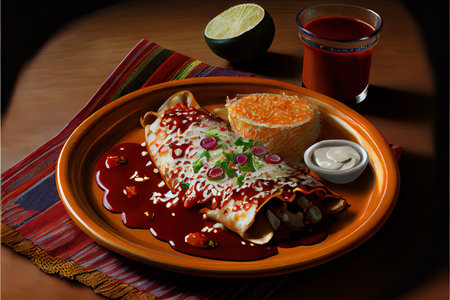 Mexican Enfrijoladas food