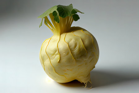 Nutritious One natural Swede with white background Ai generativeの素材