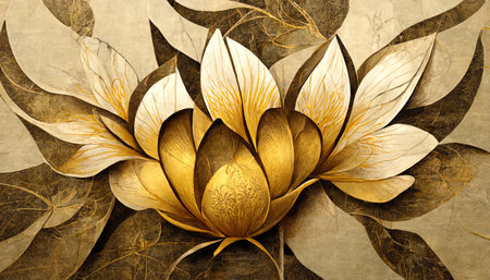 Gradient golden linear background. Generative Aiの素材