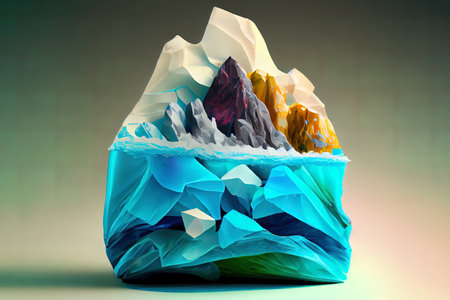 Abstract Background Textures. Cropped Shot Of Plastic Bag Over Blue Background. Generative Aiの素材