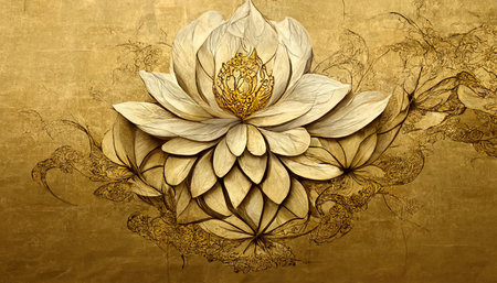 Gradient golden linear background. Generative Aiの素材