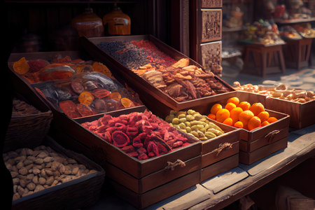 Turkish delight in spice bazaar at istanbul. Generative Aiの素材