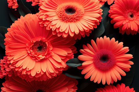 Happy Mother's Day, Women's Day, Valentine's Day or Birthday Living Coral Lush Lava Background. Generative Aiの素材