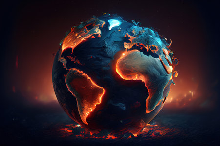 Earth hour. Generative Aiの素材