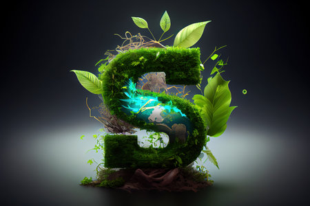 ESG, green energy, sustainable industry. Generative Aiの素材