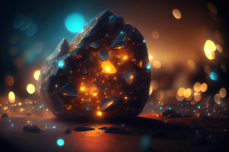 Beautiful shot of rocks in the seashore. Generative Aiの素材