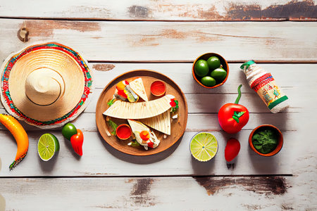 Mexican background with copyspace. Generative Aiの素材