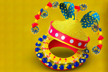 Carnival logo for companies in 3d rendering premium psd. Generative Aiの素材