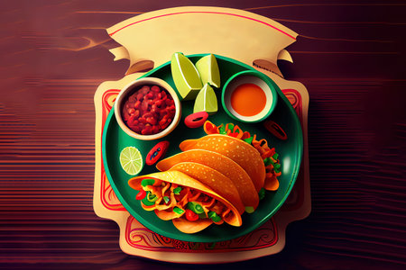 American fast food concept with hot dog. Generative Aiの素材