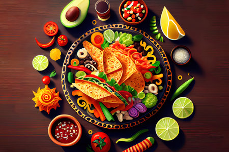 Cinco de Mayo, Mexican culture and heritage concept. Generative Aiの素材