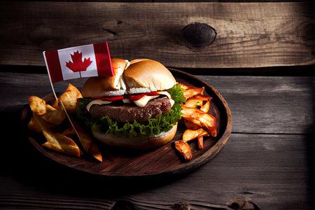 Open book with orange pumpkin bouquet of autumn leaves with a plaid on a wooden background. Generative Aiの素材