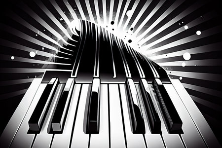 MANOS DE HOMBRE TOCANDO PIANO. Generative Aiの素材