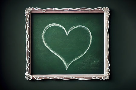 Back to school background in chalkboard style. Generative Aiの素材