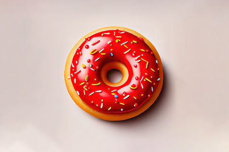 Tasty glazed donuts copy space. Generative Aiの素材