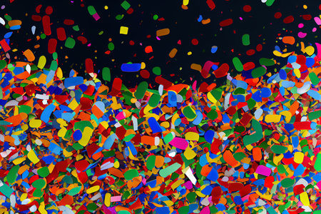 Multicolor confetti burst background. Generative Aiの素材