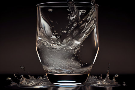 Water being poured into jug. Generative Aiの素材