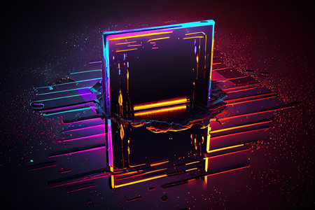 Large object in the center, space background. Generative Aiの素材