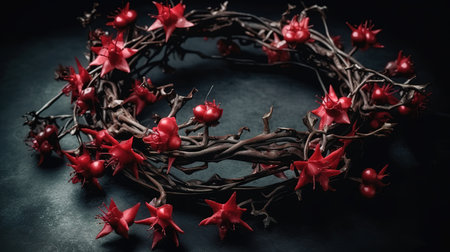 Original crown of thorns of jesus christ realistic. Generative Aiの素材