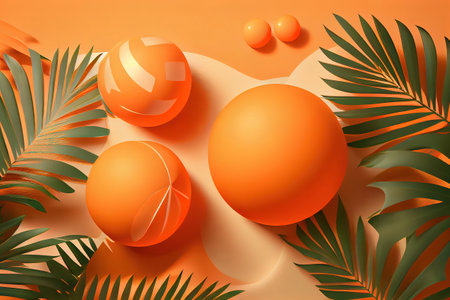 Summer and beach products cartoons. Generative Aiの素材