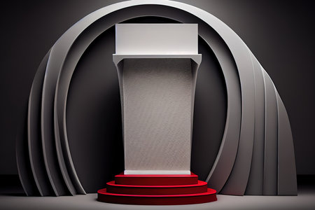 Composition with podium for your design and advertising. Generative Aiの素材