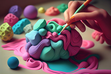 Abstract background from colorful containers of pastel colored. Generative Aiの素材