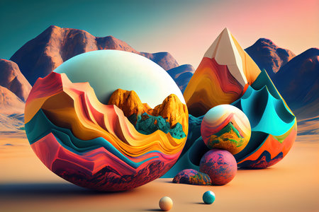 Solar system planet isolated on light background. Generative Aiの素材