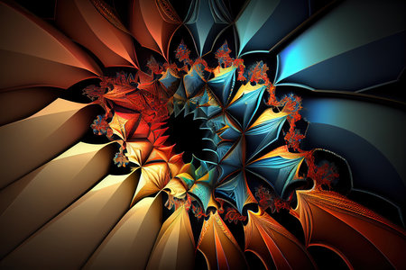 Imaginatory fractal abstract background image. Generative Aiの素材