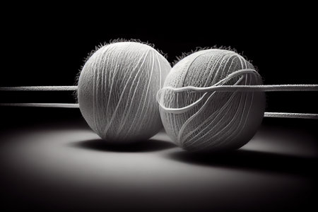 Tennis game. tennis balls and racket. Generative Aiの素材
