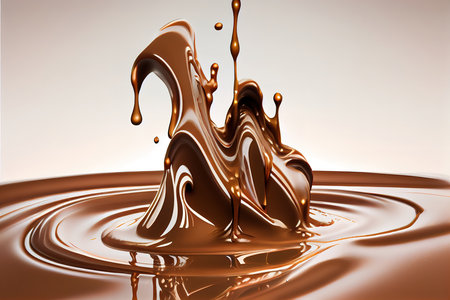 Realistic dripping chocolate texture. Generative Aiの素材