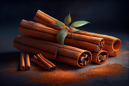 Cinnamon star anise transparent set. Generative Aiの素材