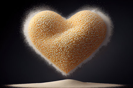 heart from sugar grains, realistic. Generative Aiの素材